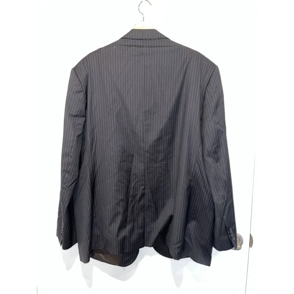 LORO PIANA Mens 100% Wool  Pinstripe Suit Jacket Blazer 2-Button Classic Fit 50